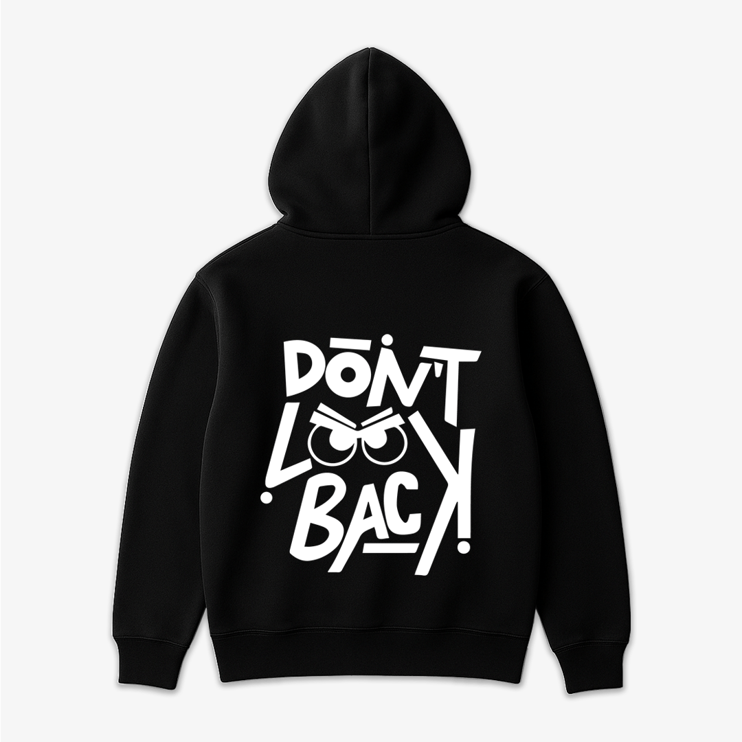 Don't Look Back - Printed Oversized Hoodie